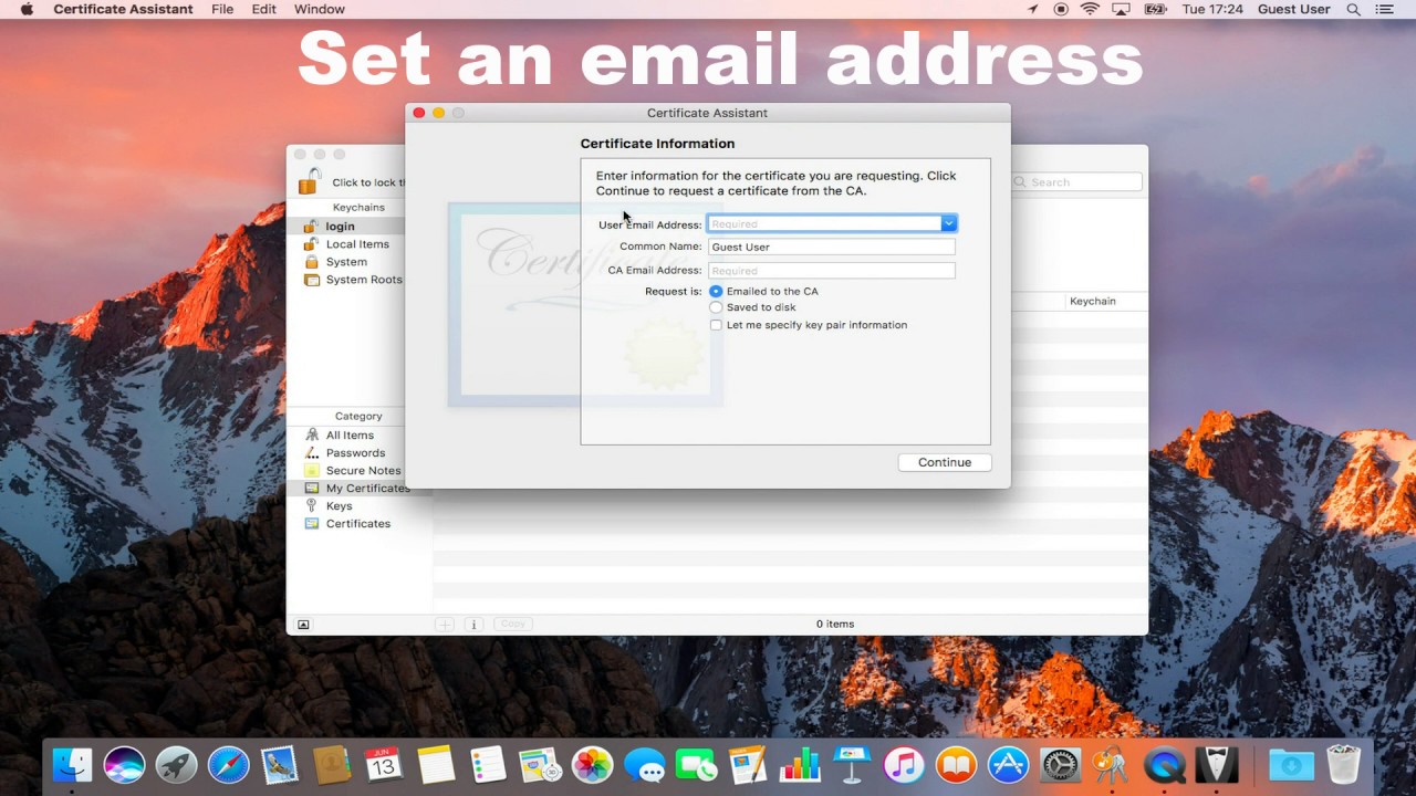 How To Generate A Csr For Macos High Sierra